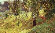 Theodore Clement Steele Berry Picker oil painting